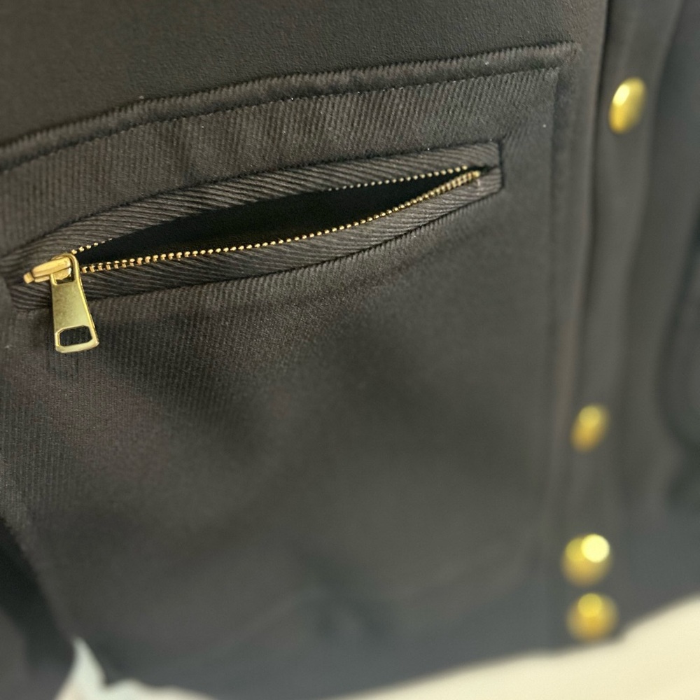 🖤”& Other Stories” Black Jacket with Gold Button Accents & Zippered Pockets Sz 6 - Picture 5 of 13